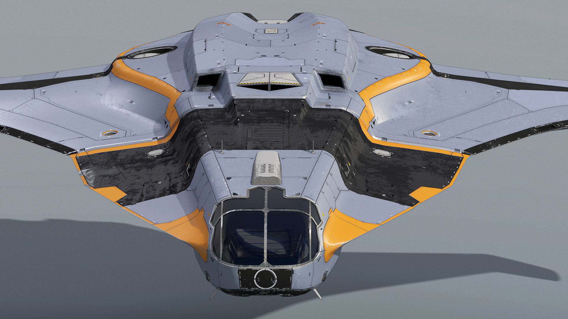 Space Fighter Roxetta Low-poly 3D model_4