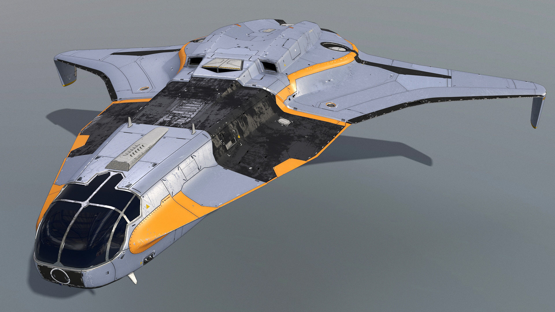 Space Fighter Roxetta Low-poly 3D model_1