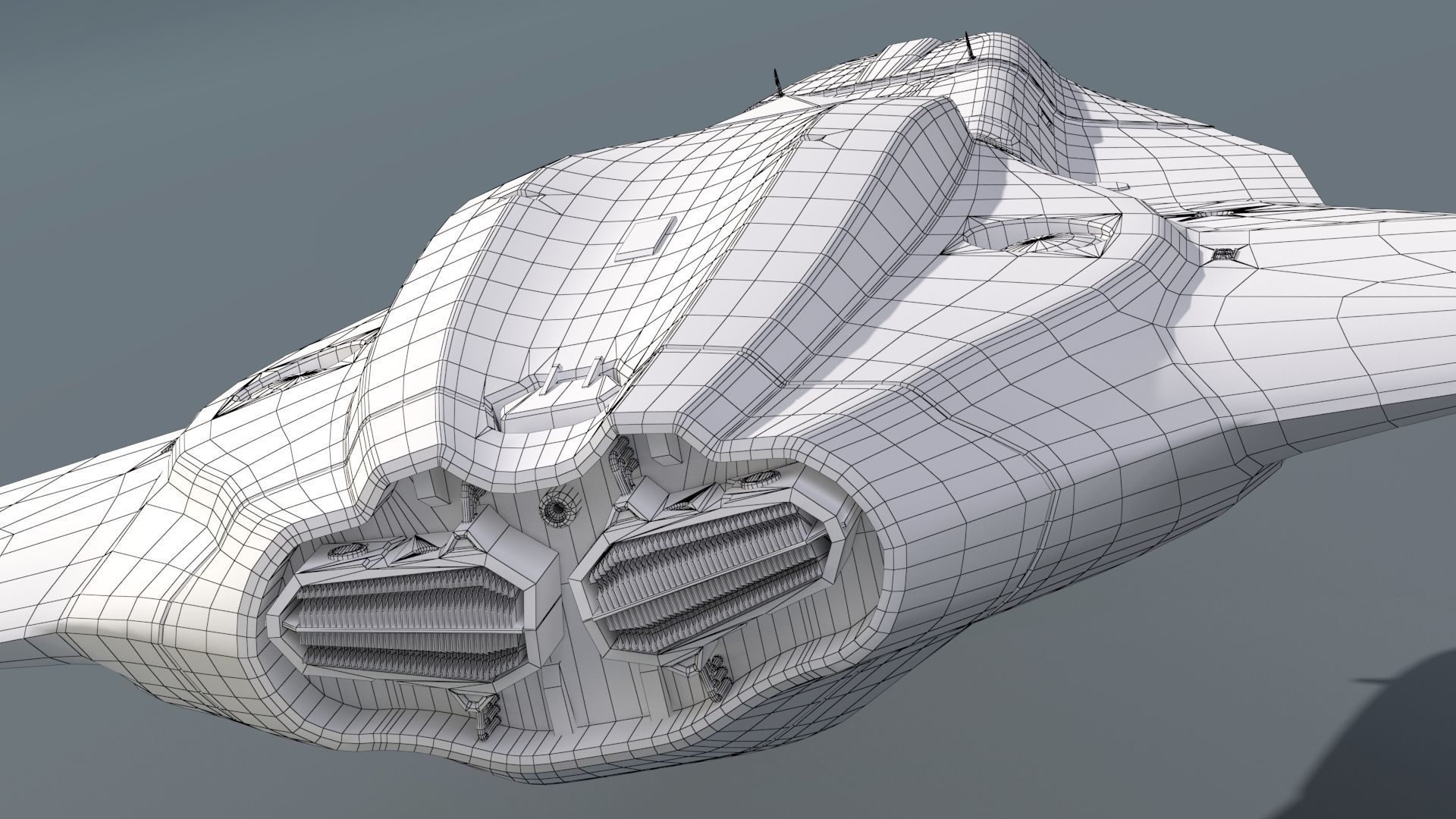 Space Fighter Roxetta Low-poly 3D model_24