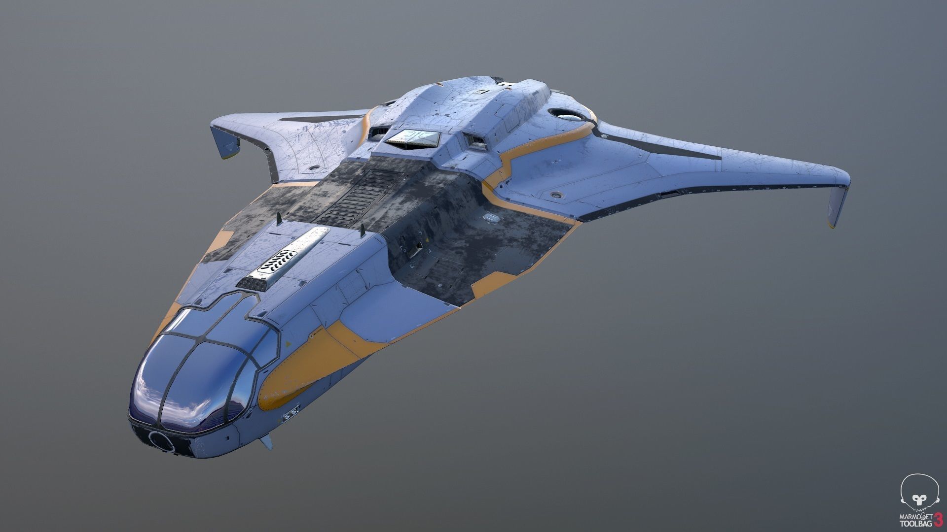 Space Fighter Roxetta Low-poly 3D model_21