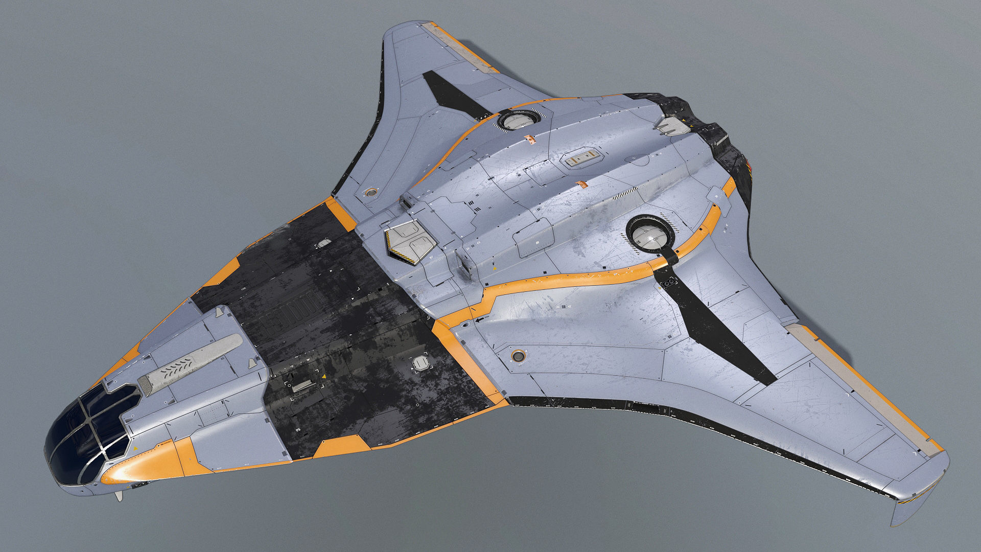 Space Fighter Roxetta Low-poly 3D model_5