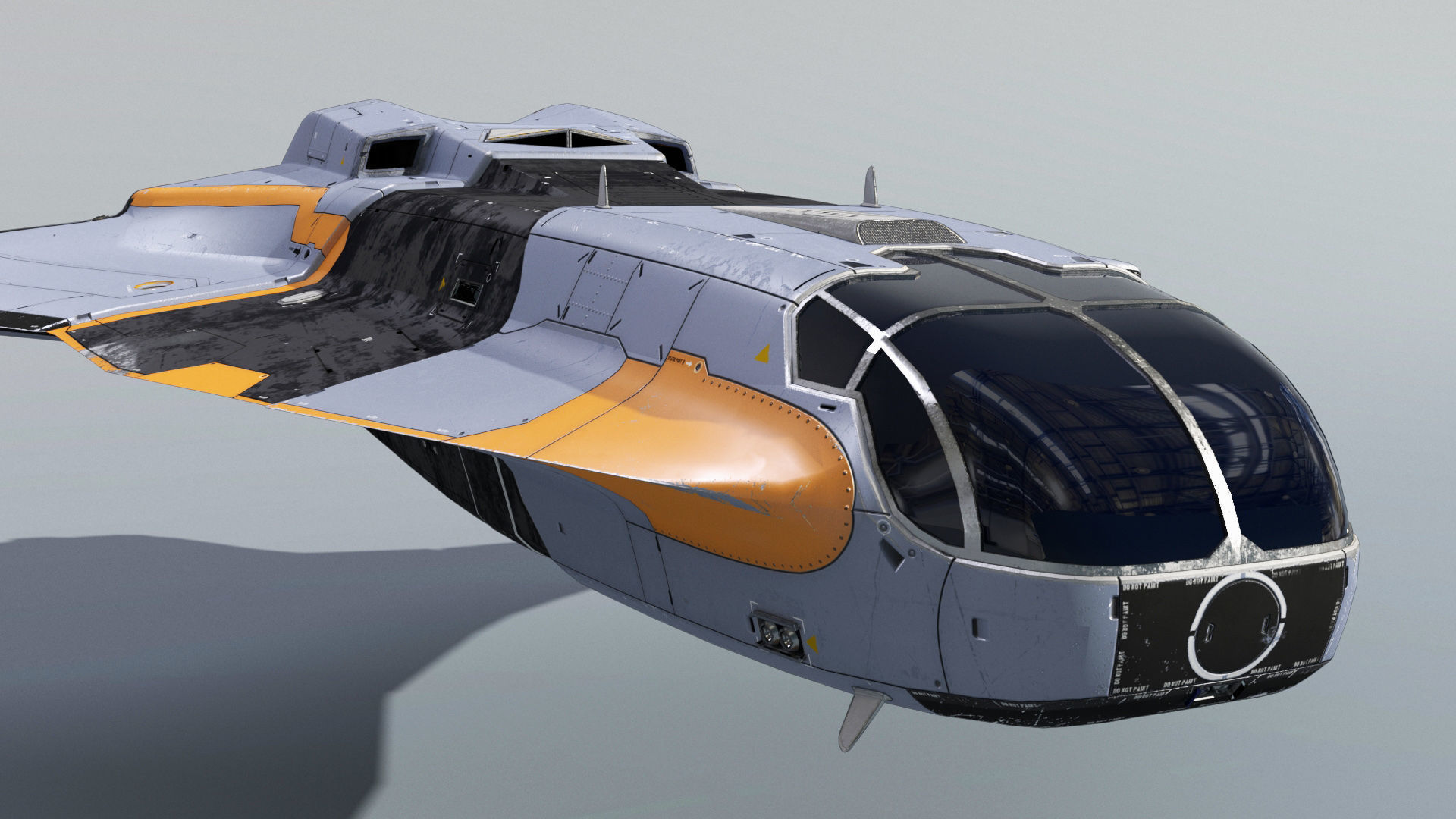 Space Fighter Roxetta Low-poly 3D model_2