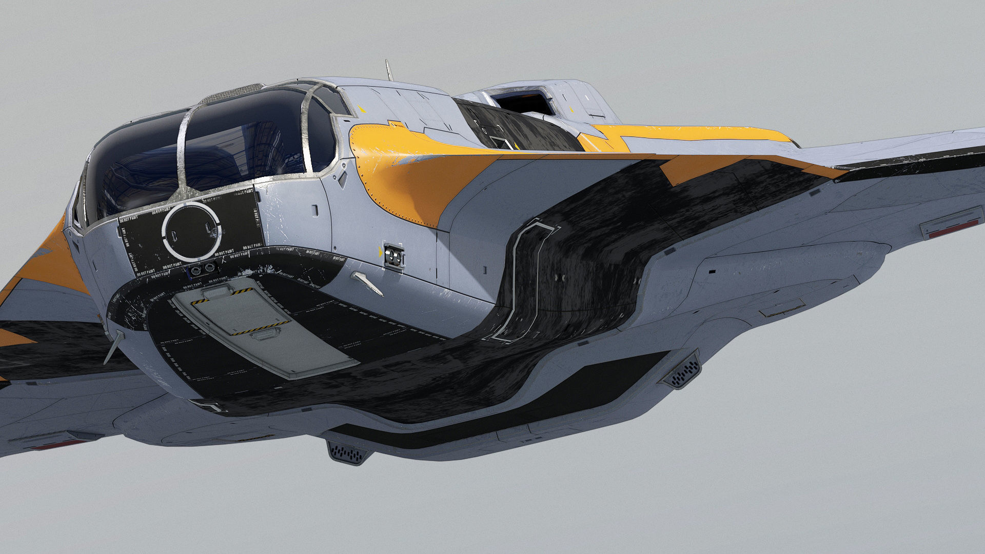 Space Fighter Roxetta Low-poly 3D model_9