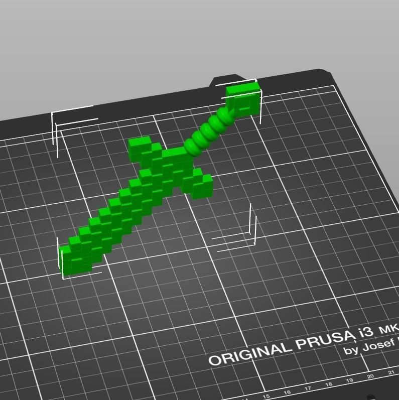 minecraft sword Lego Design 3D printed model 3D print model_4