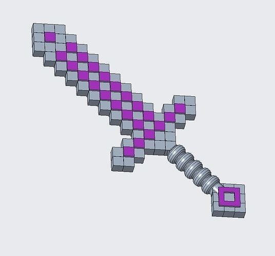 minecraft sword Lego Design 3D printed model 3D print model