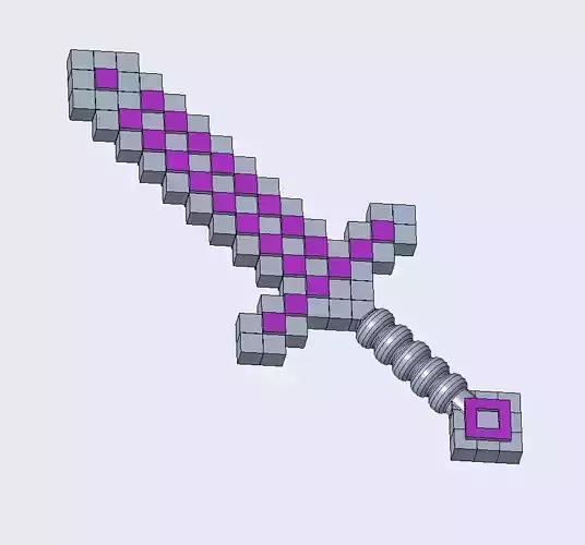 minecraft sword Lego Design 3D printed model 3D print model