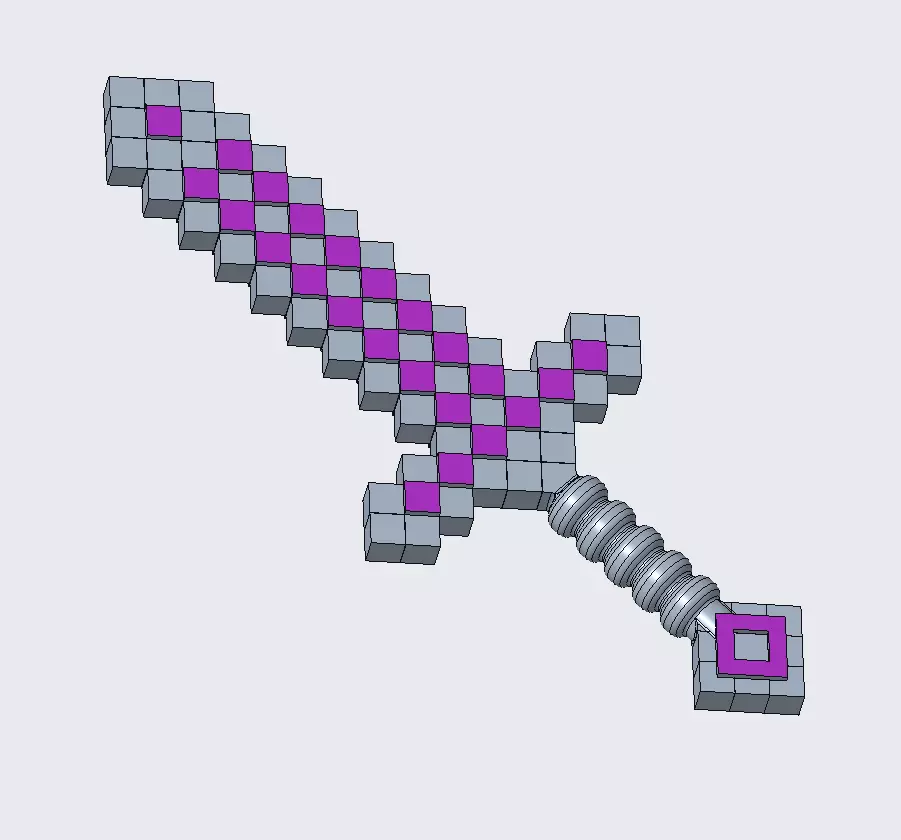 minecraft sword Lego Design 3D printed model 3D print model_0