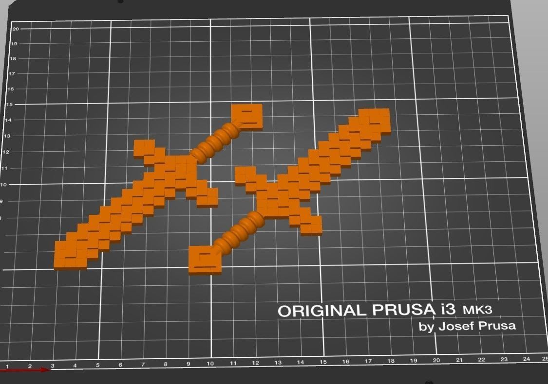 minecraft sword Lego Design 3D printed model 3D print model_1