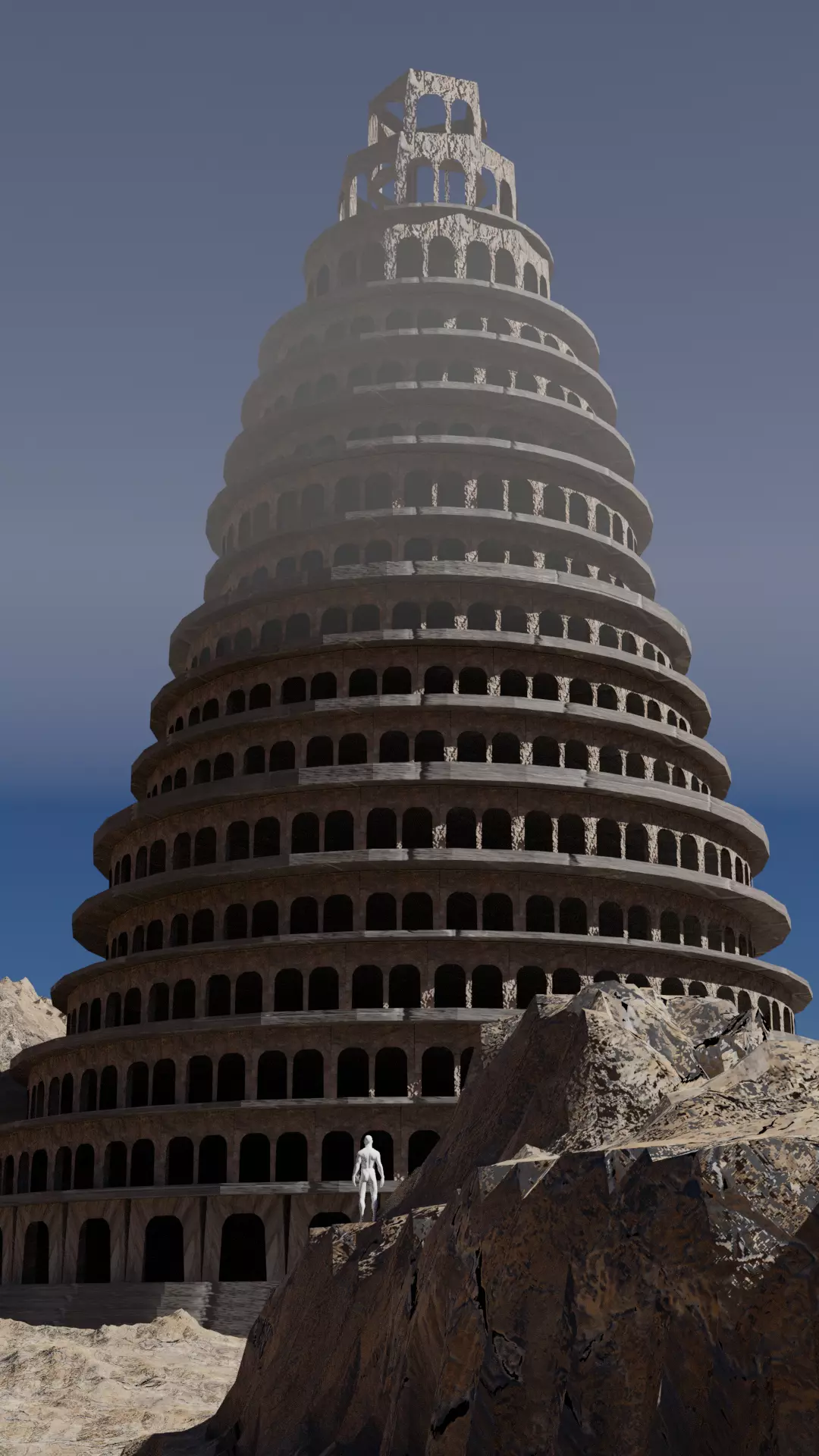 babel tower 3D model_0