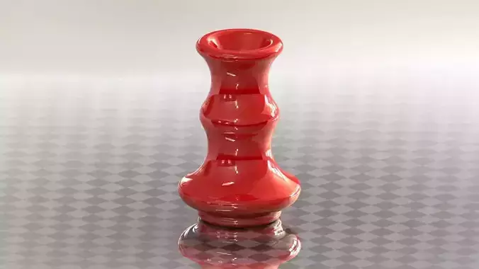 3D Printed Red Vase - Flower Pot - STL Files
