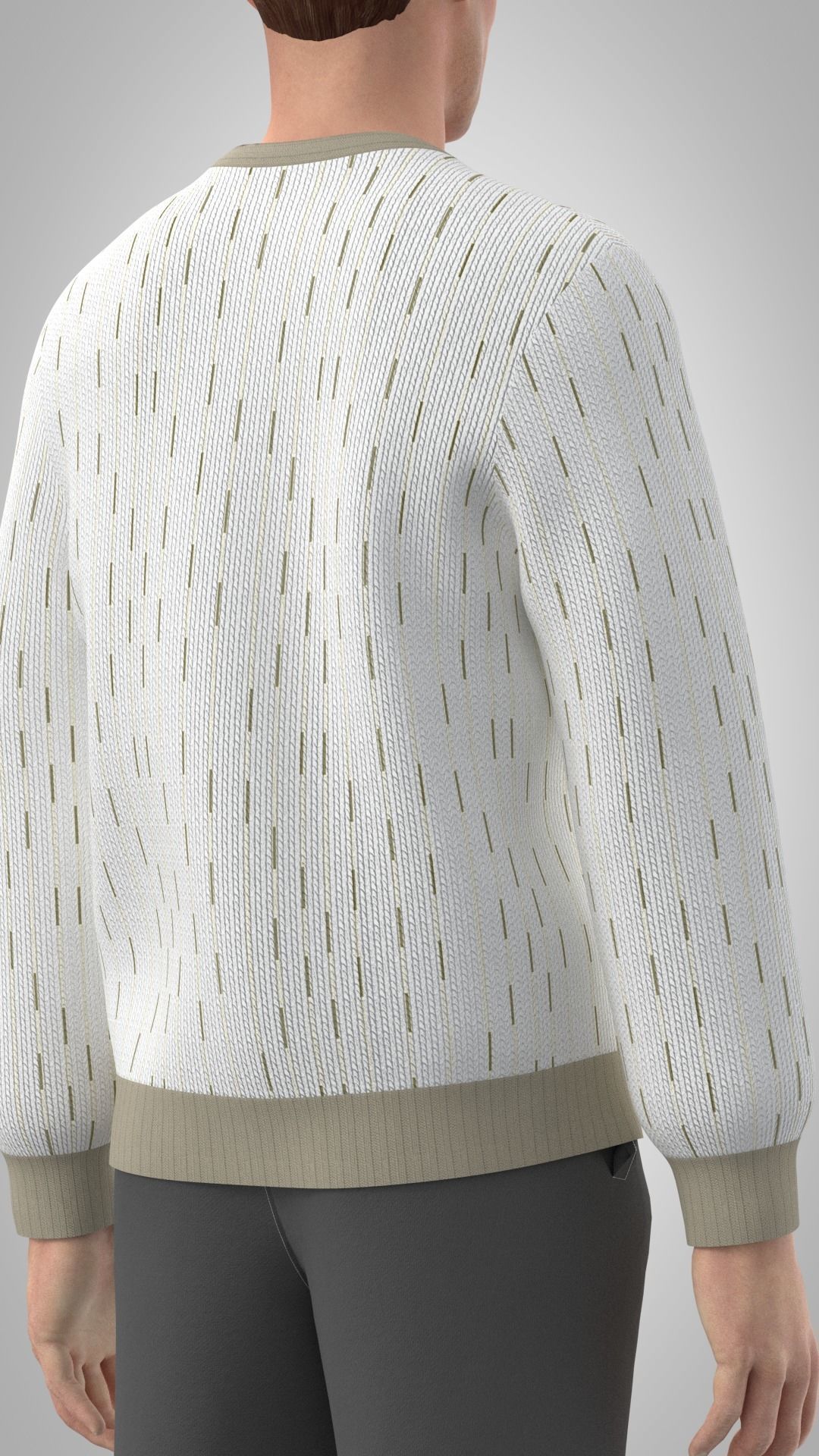 Mens Cardigan Low-poly 3D model_28