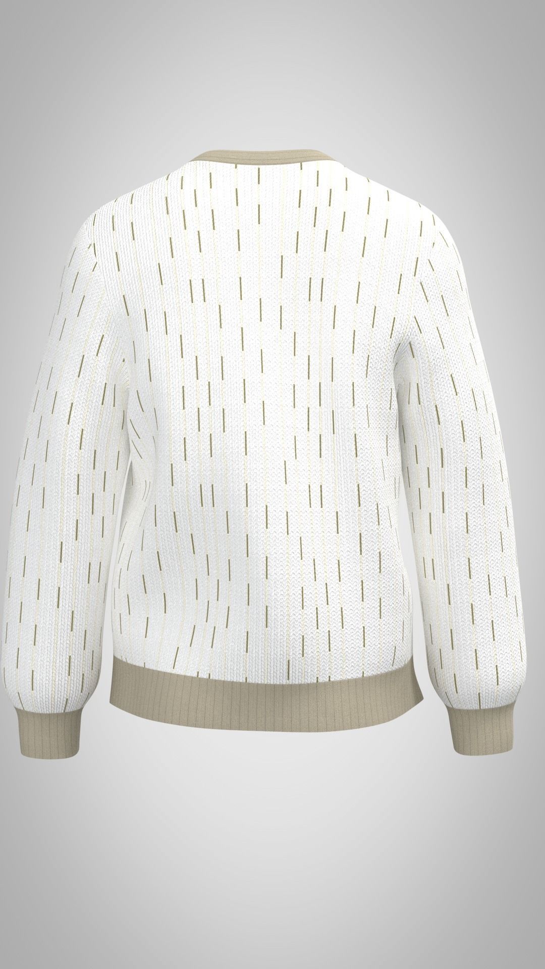 Mens Cardigan Low-poly 3D model_3