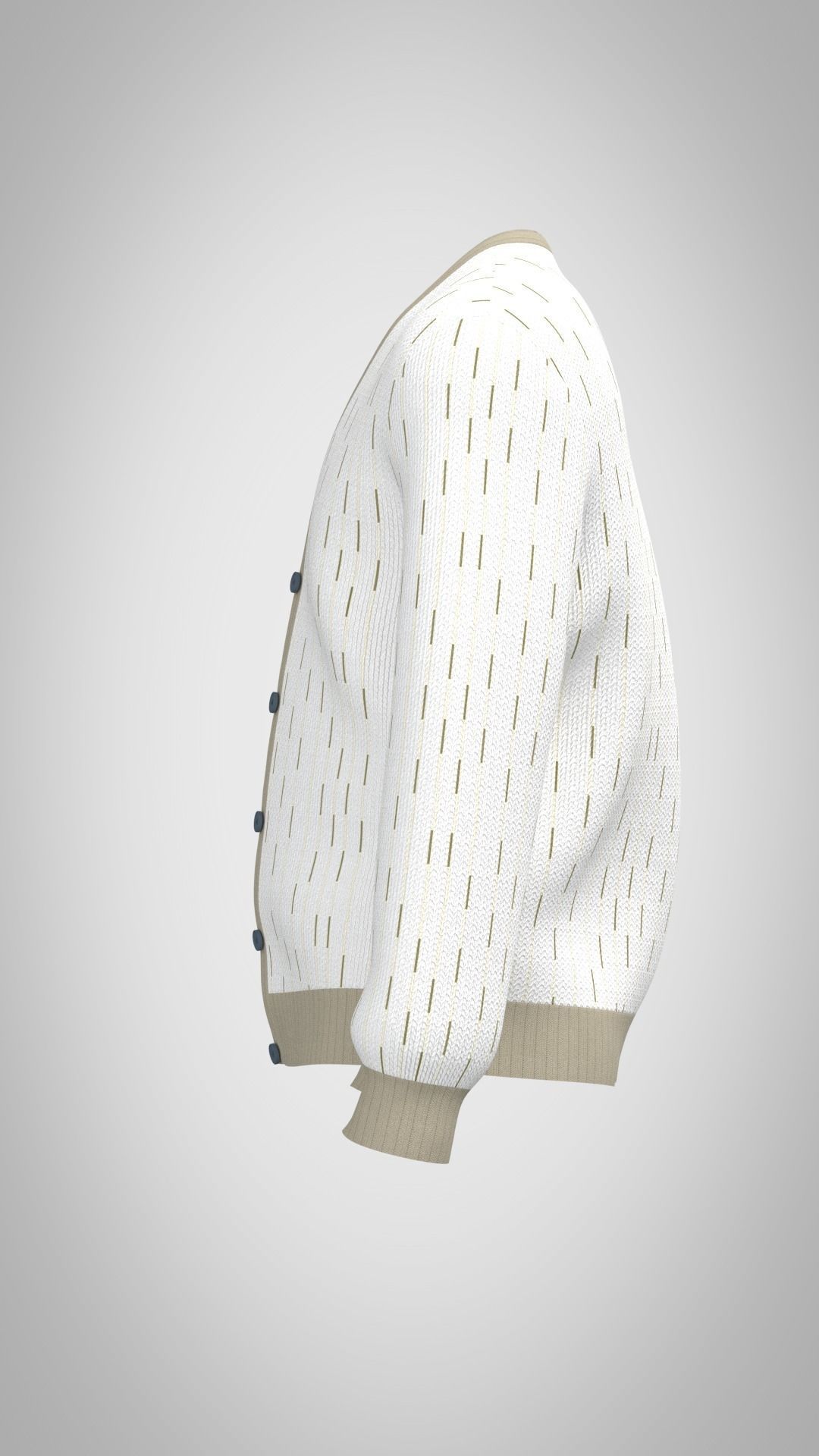 Mens Cardigan Low-poly 3D model_26