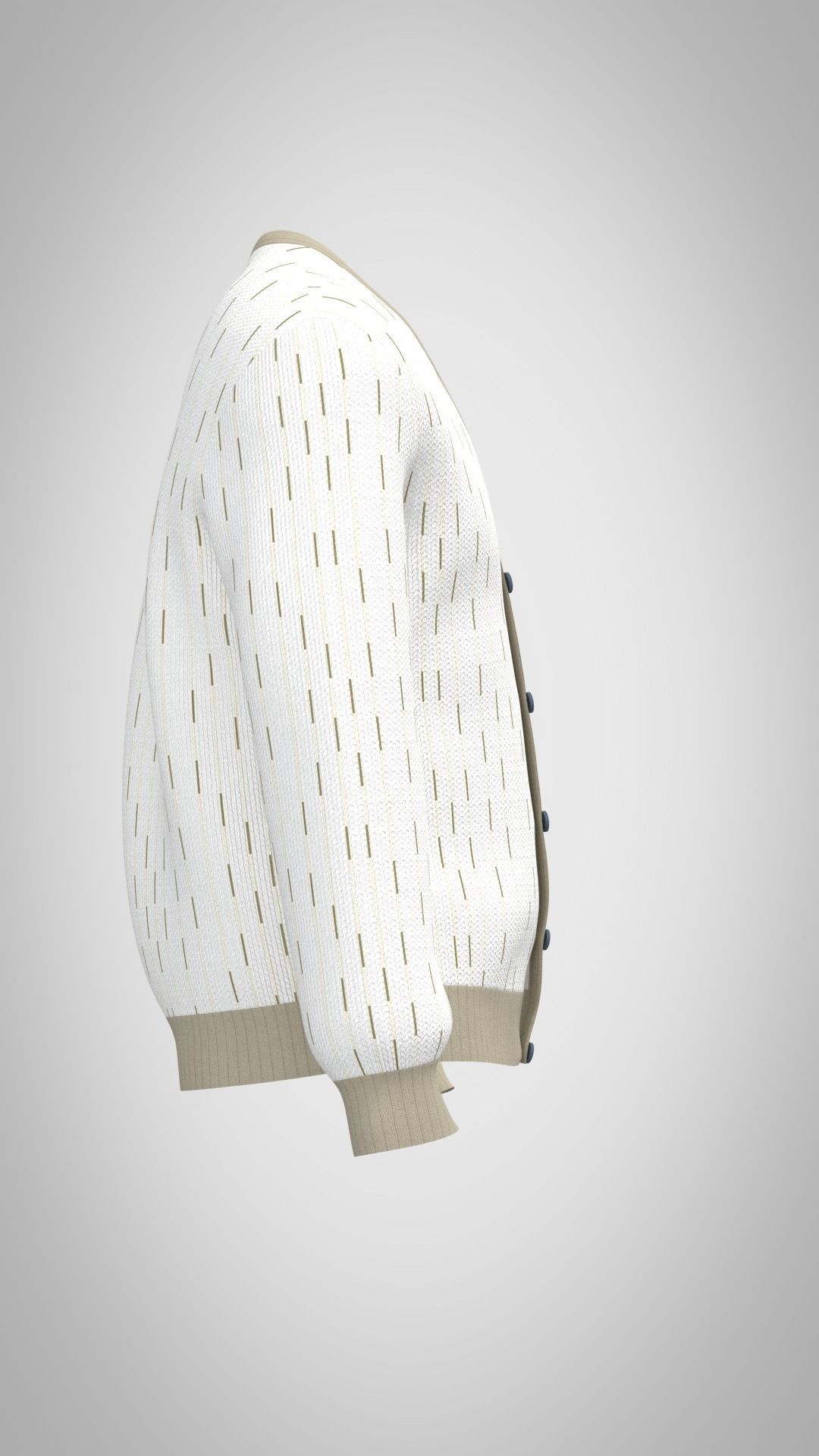 Mens Cardigan Low-poly 3D model_35