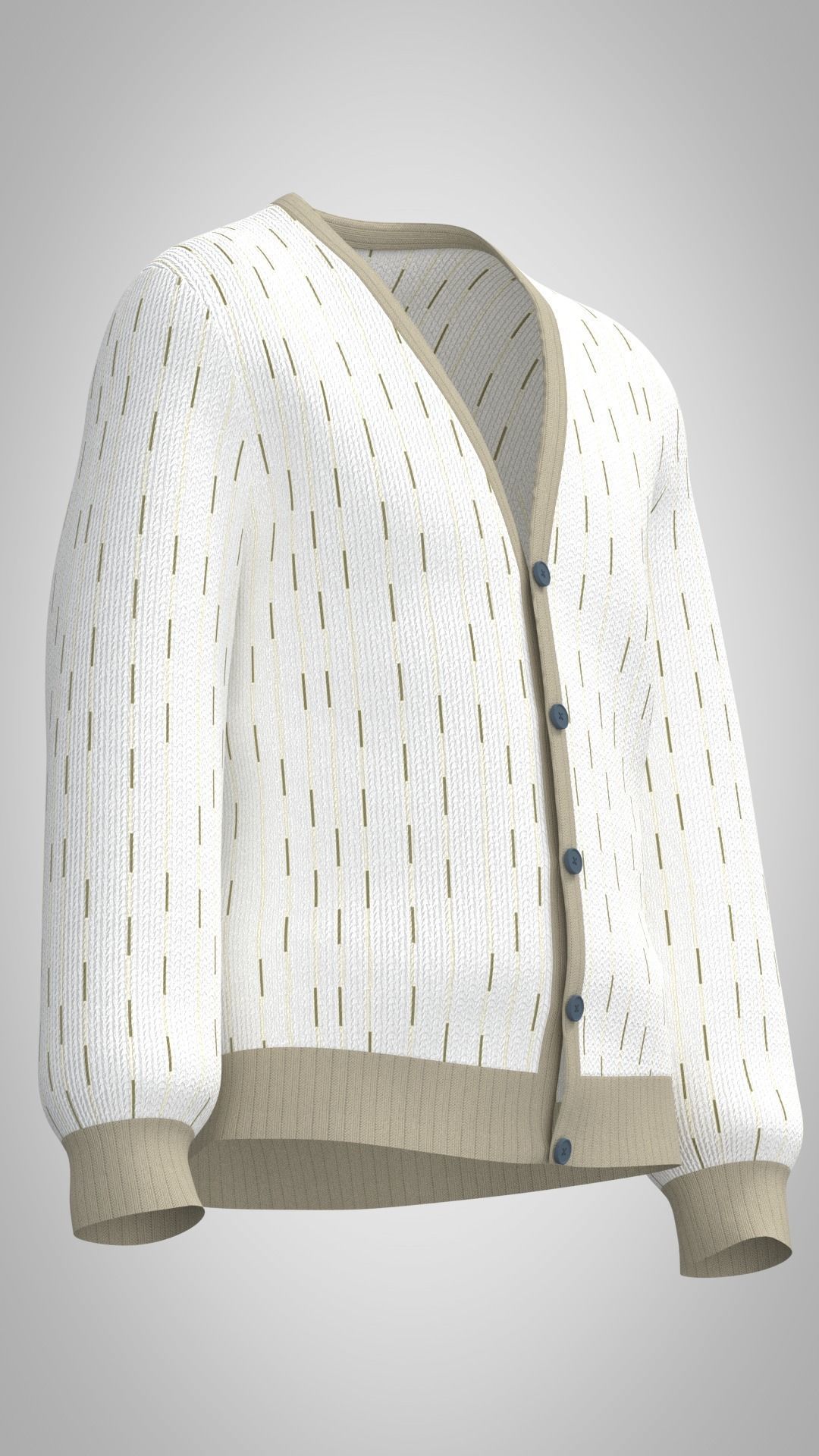 Mens Cardigan Low-poly 3D model_27
