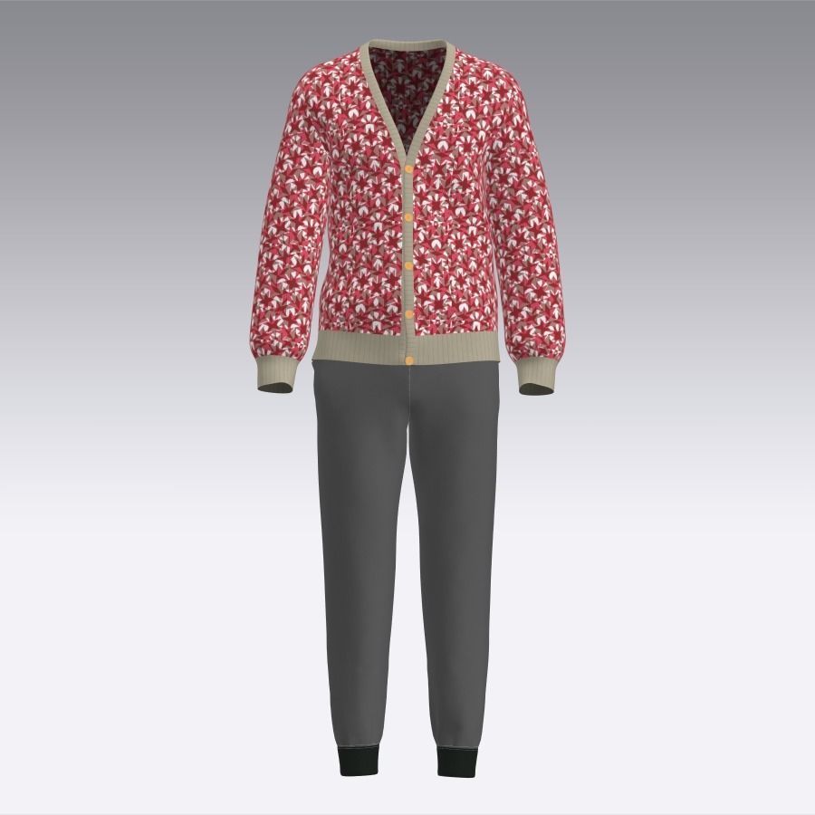 Mens Cardigan Low-poly 3D model_12