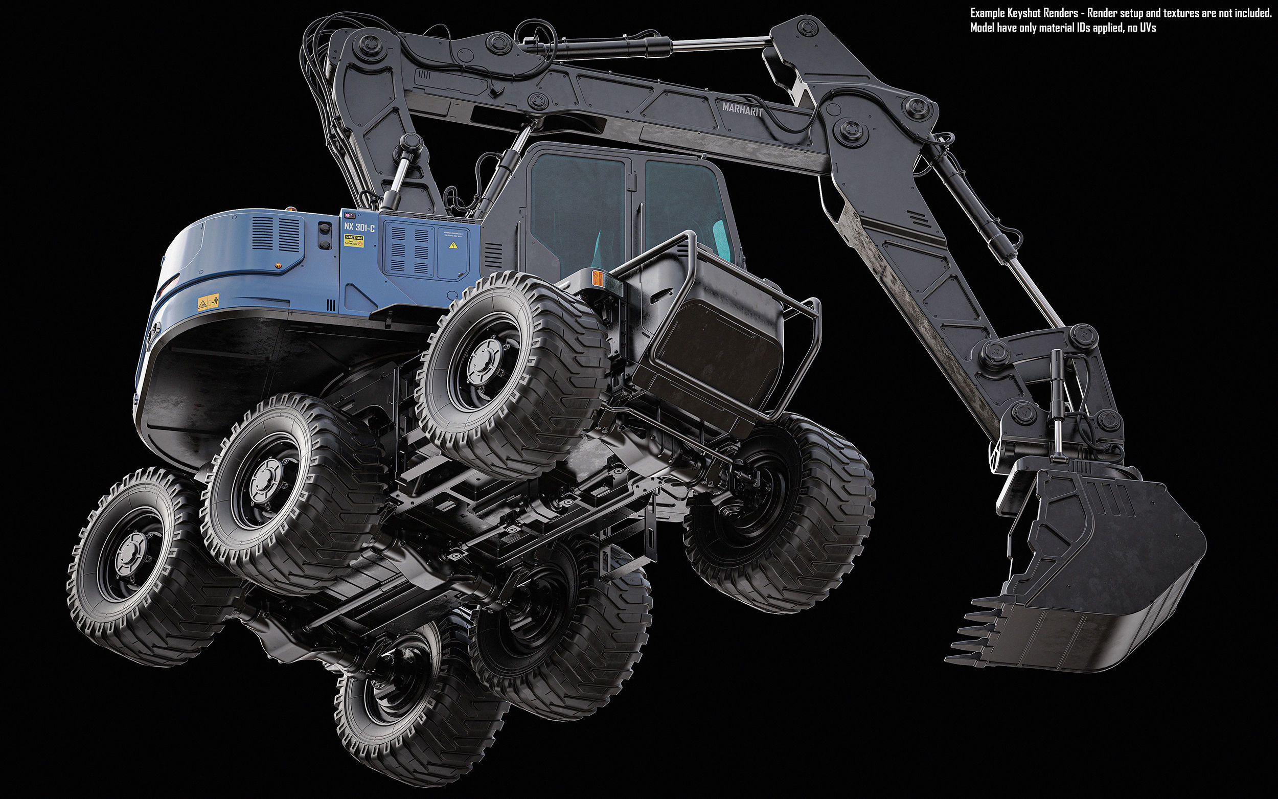 Wheeled Excavator 3D model_7