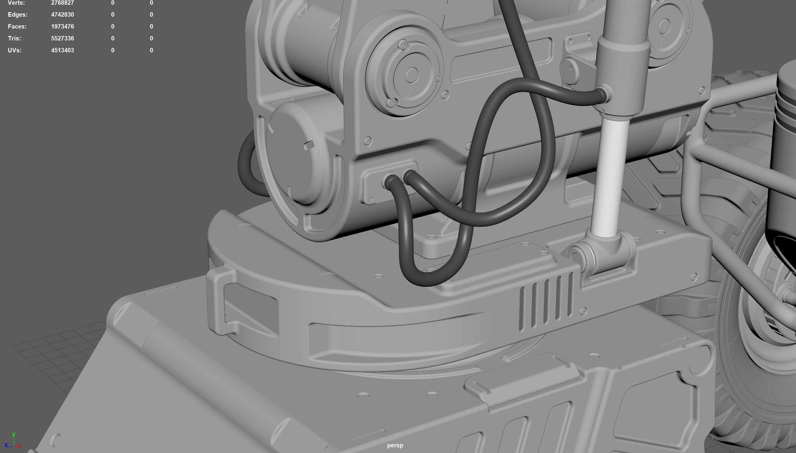 Wheeled Excavator 3D model_20