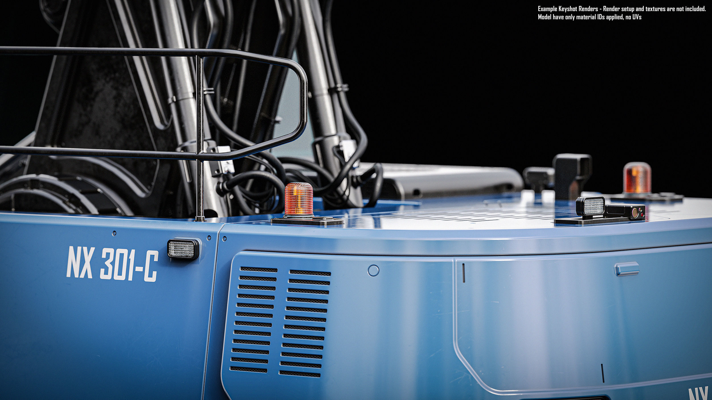 Wheeled Excavator 3D model_12