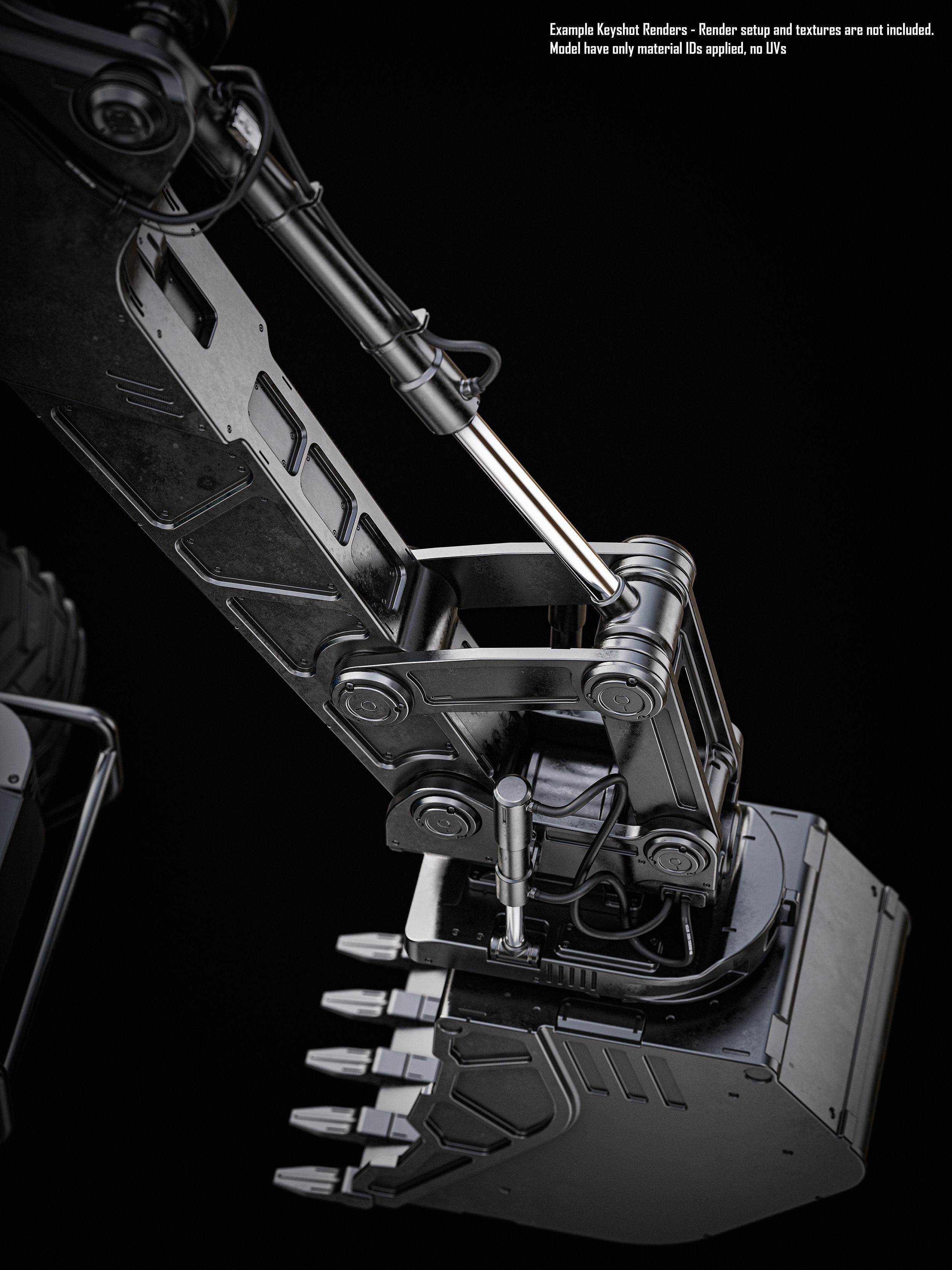 Wheeled Excavator 3D model_14