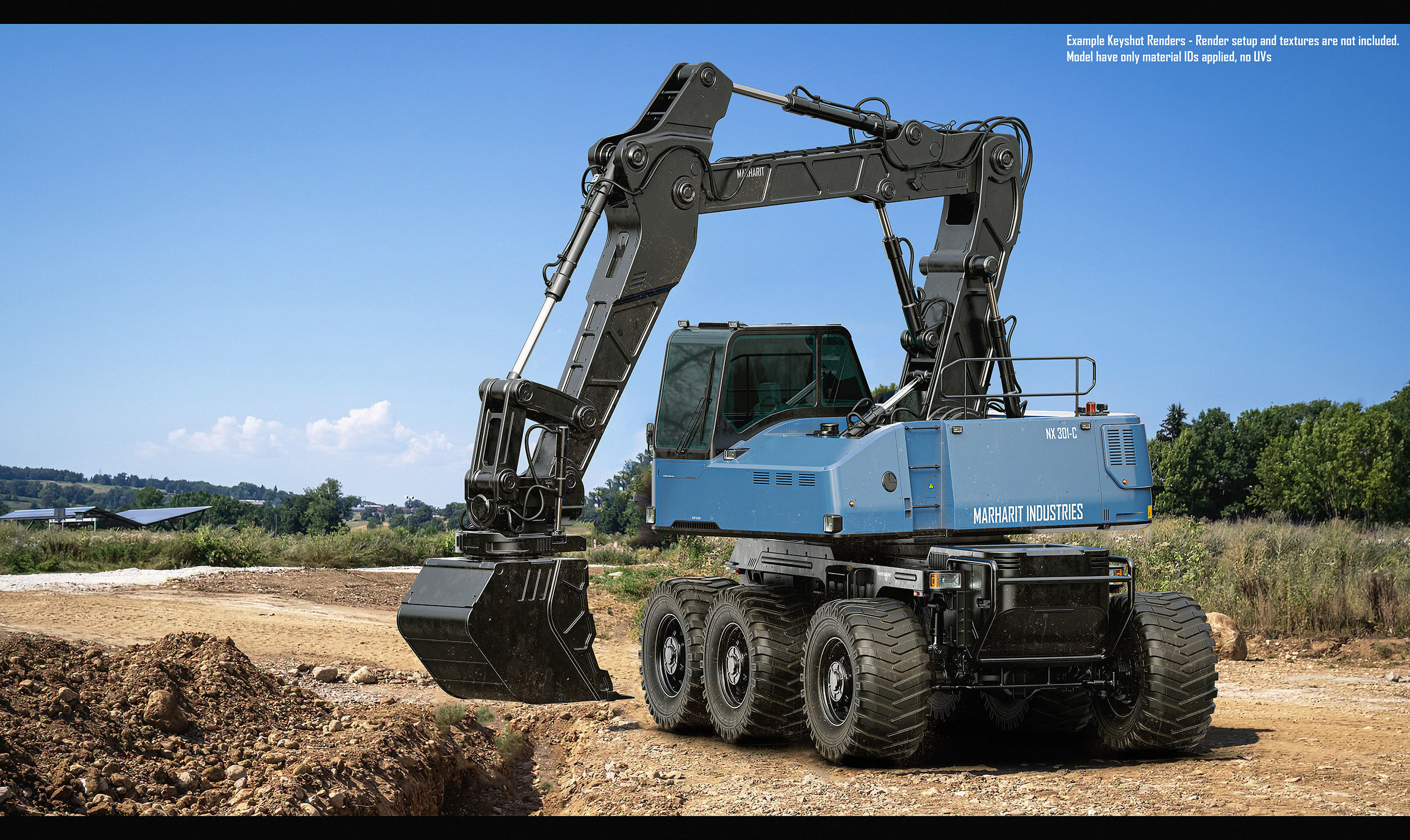 Wheeled Excavator 3D model_9