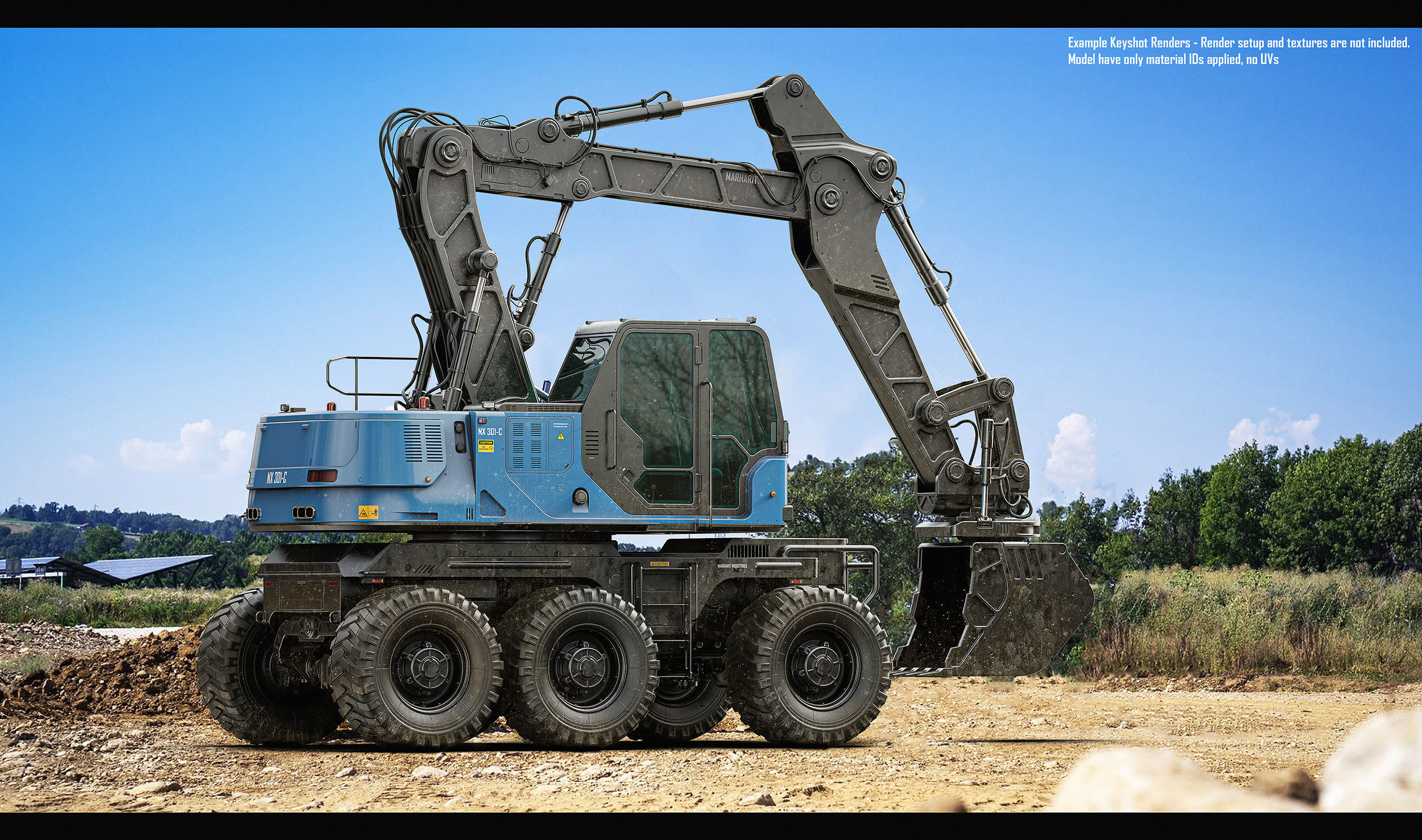 Wheeled Excavator 3D model_8