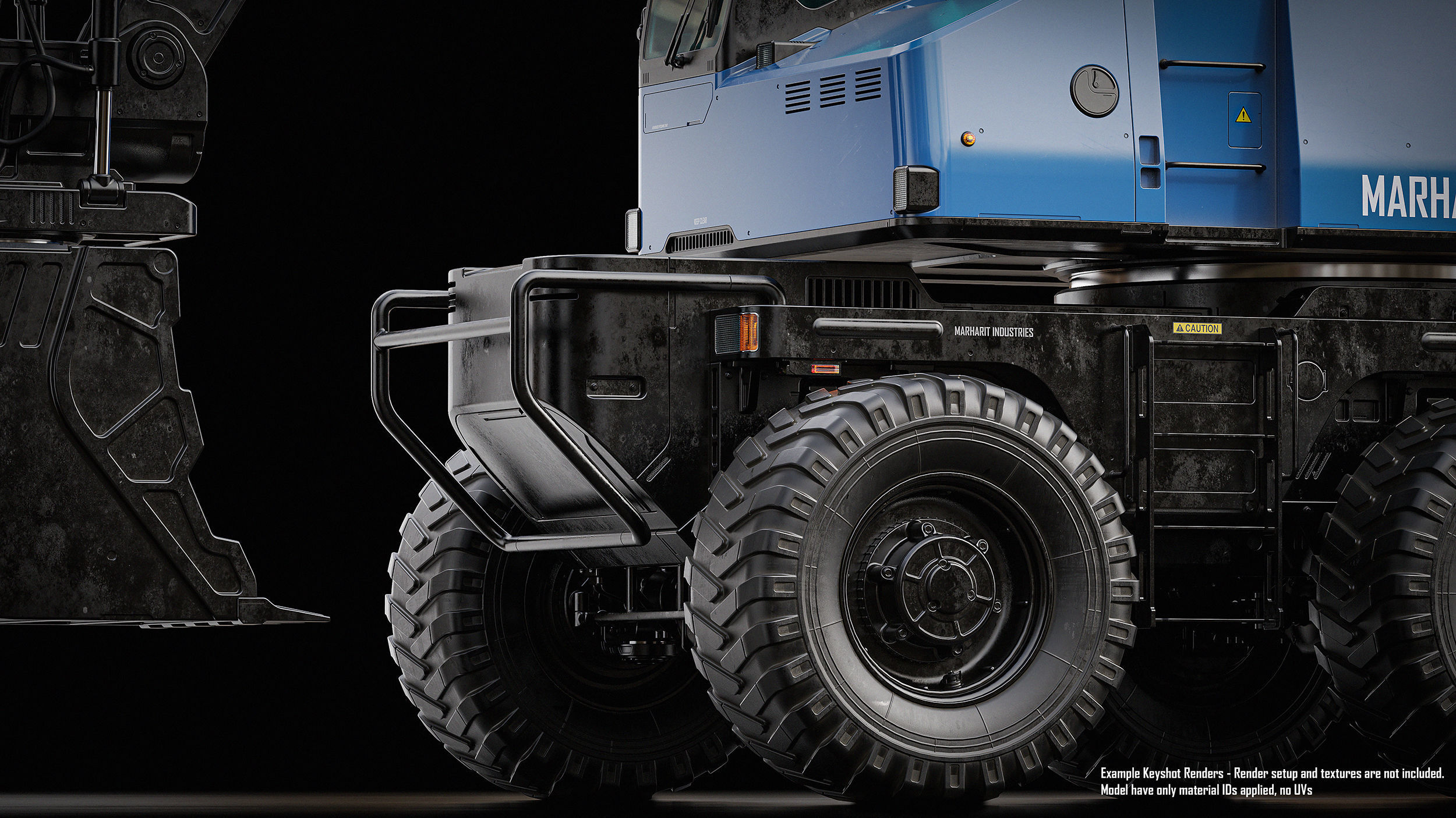 Wheeled Excavator 3D model_11