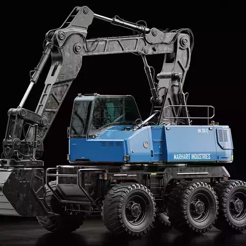 Wheeled Excavator 3D model Wheeled Excavator 3D model