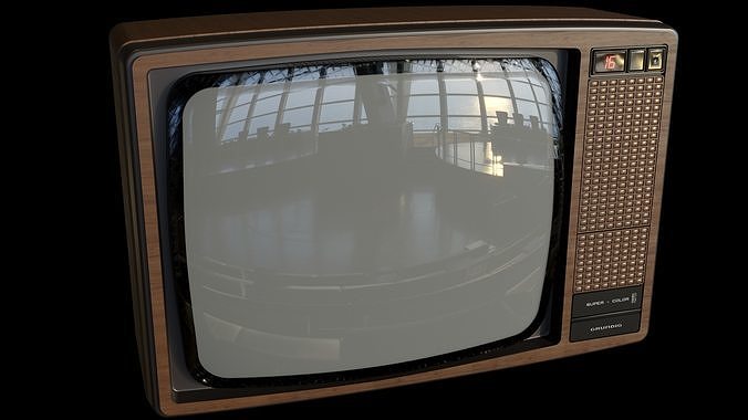 Grundig SuperColor 8642 Vintage TV 3D model
