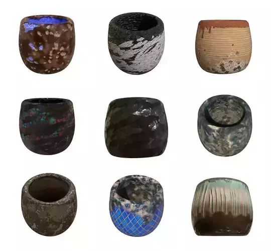 Modern Japanese pottery style dirty glazed traditional tea