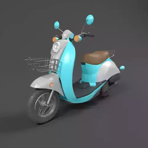 Scooter Motorcycle vino Low-poly 3D model