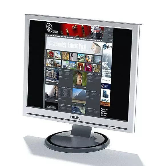 Philips Silver Monitor 3D model_0