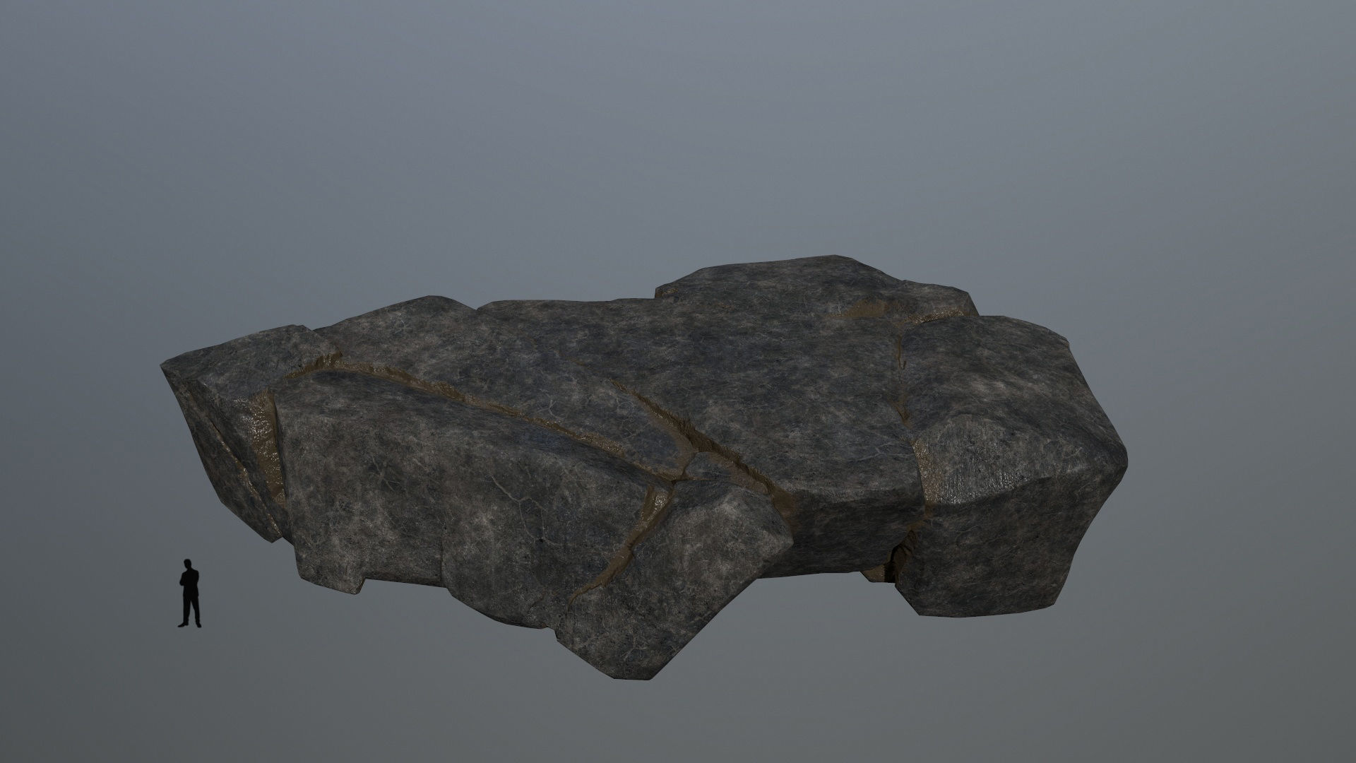 cliff rocks Low-poly 3D model_9