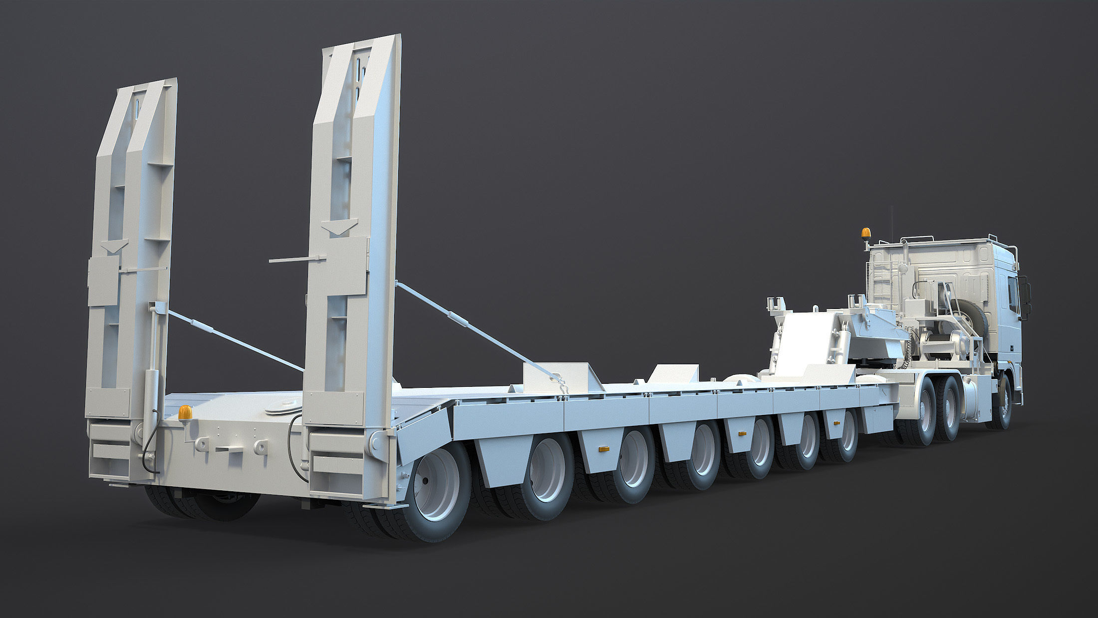 DAF Tropco Tank Transporter Mid-Poly 3D model_8