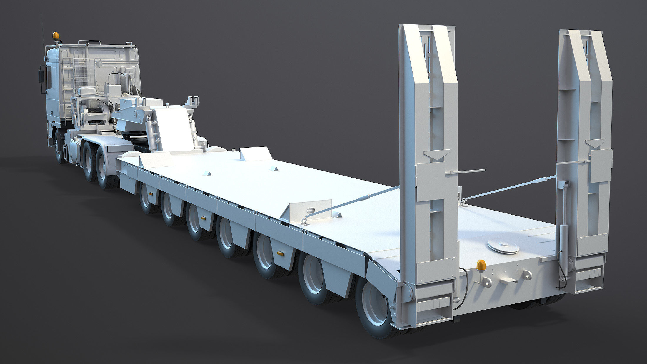 DAF Tropco Tank Transporter Mid-Poly 3D model_7