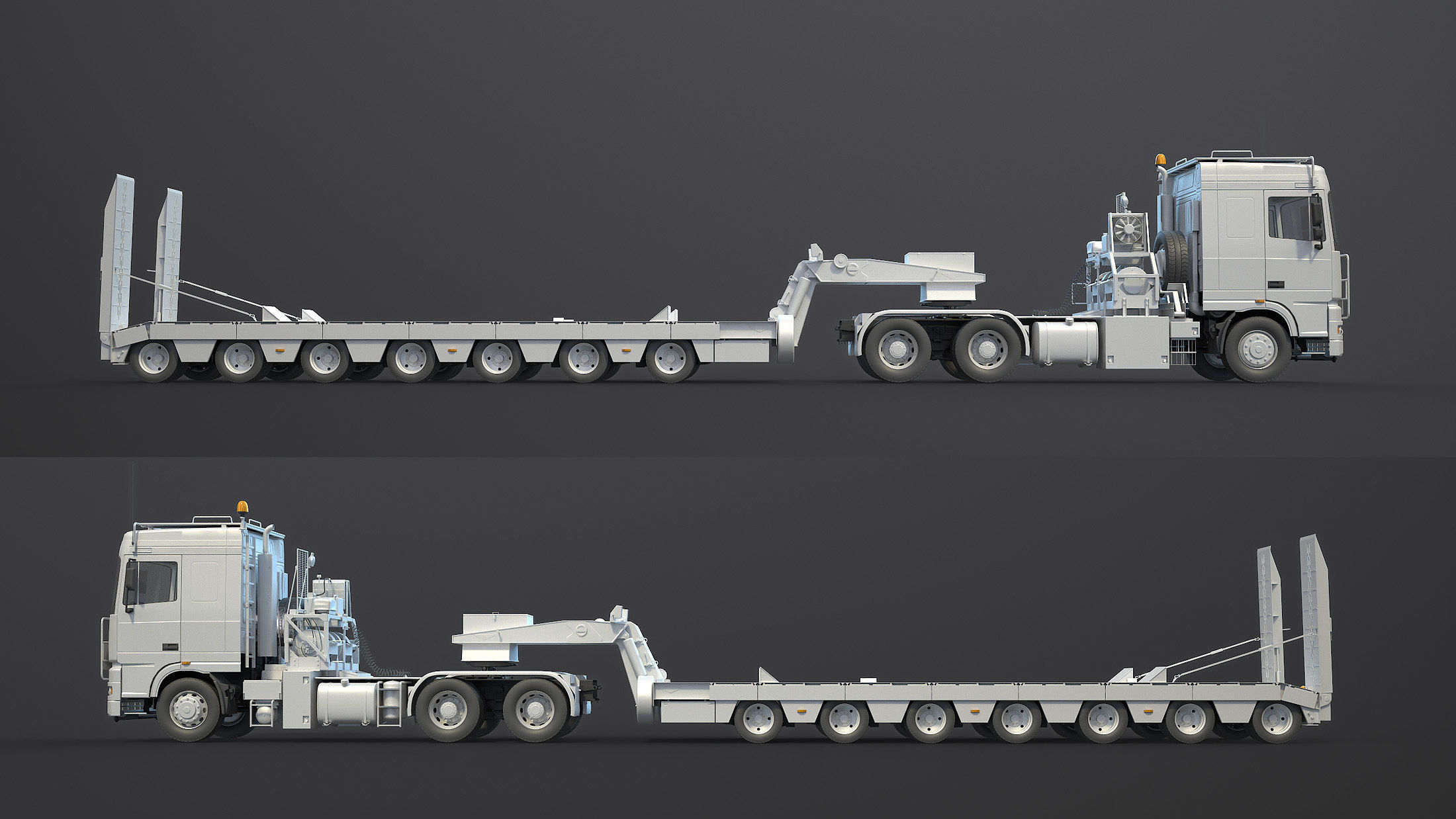 DAF Tropco Tank Transporter Mid-Poly 3D model_9