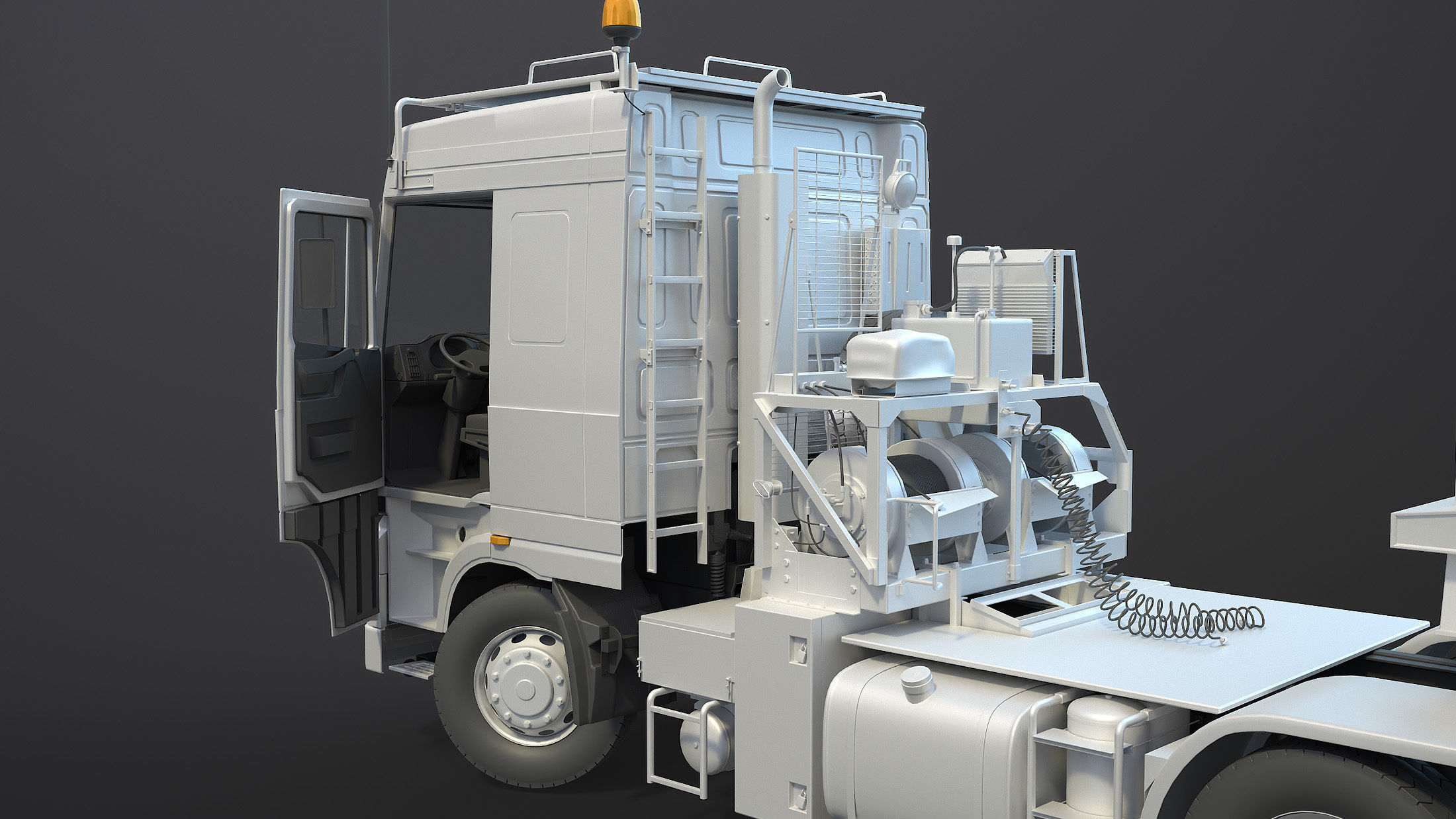 DAF Tropco Tank Transporter Mid-Poly 3D model_3