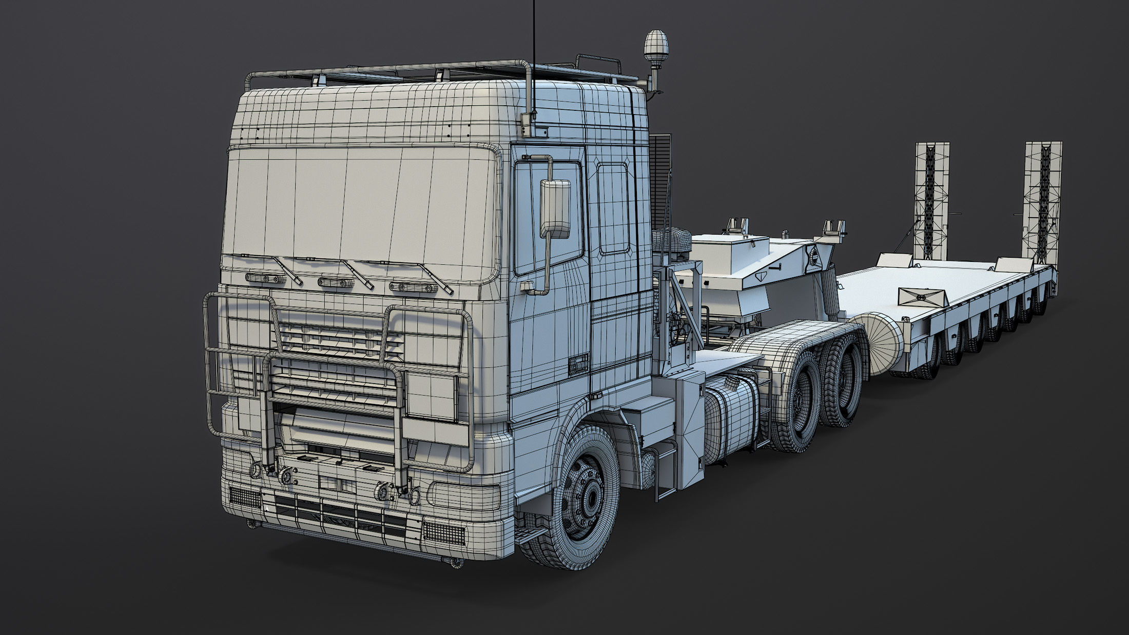 DAF Tropco Tank Transporter Mid-Poly 3D model_14