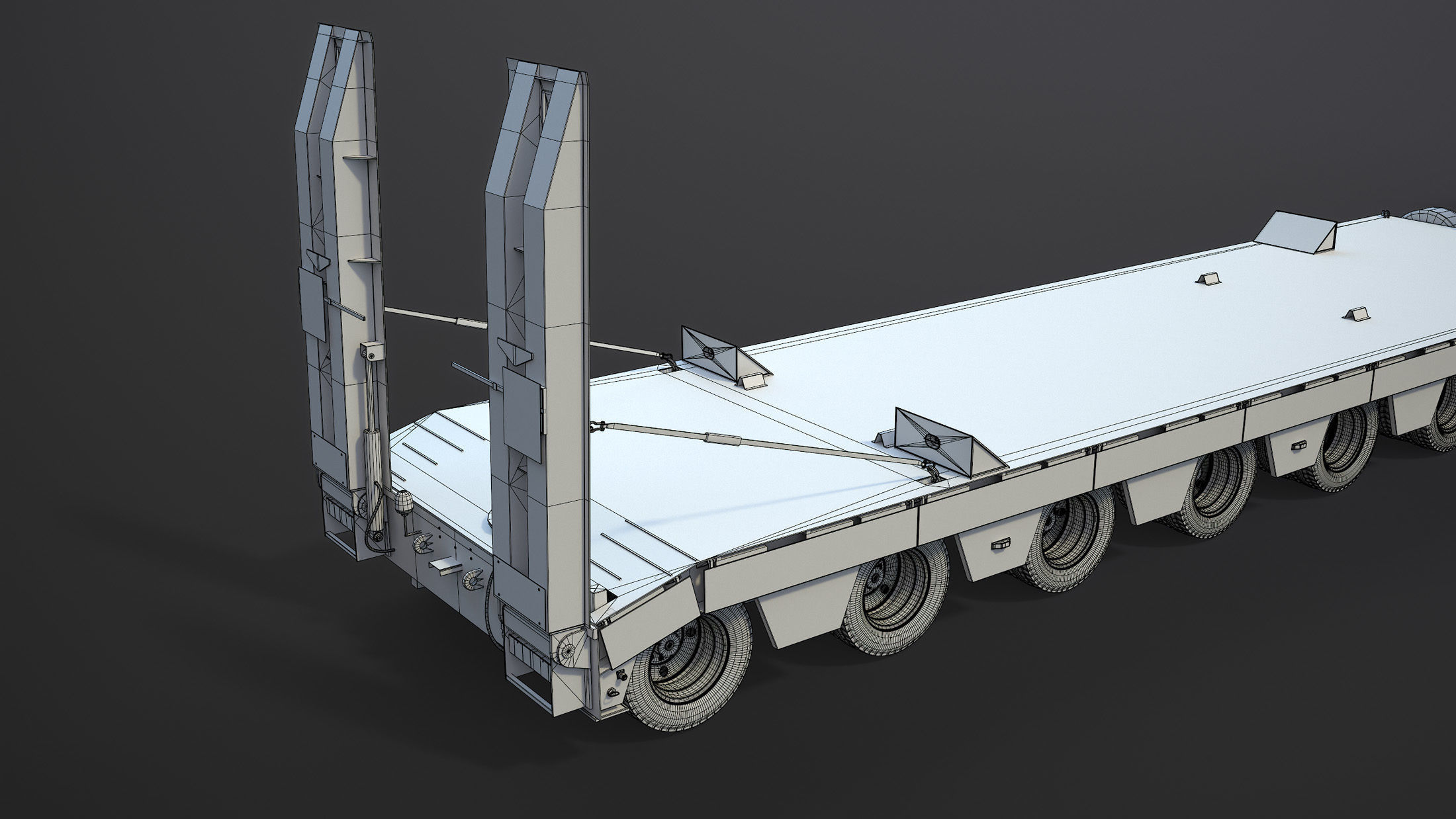 DAF Tropco Tank Transporter Mid-Poly 3D model_16