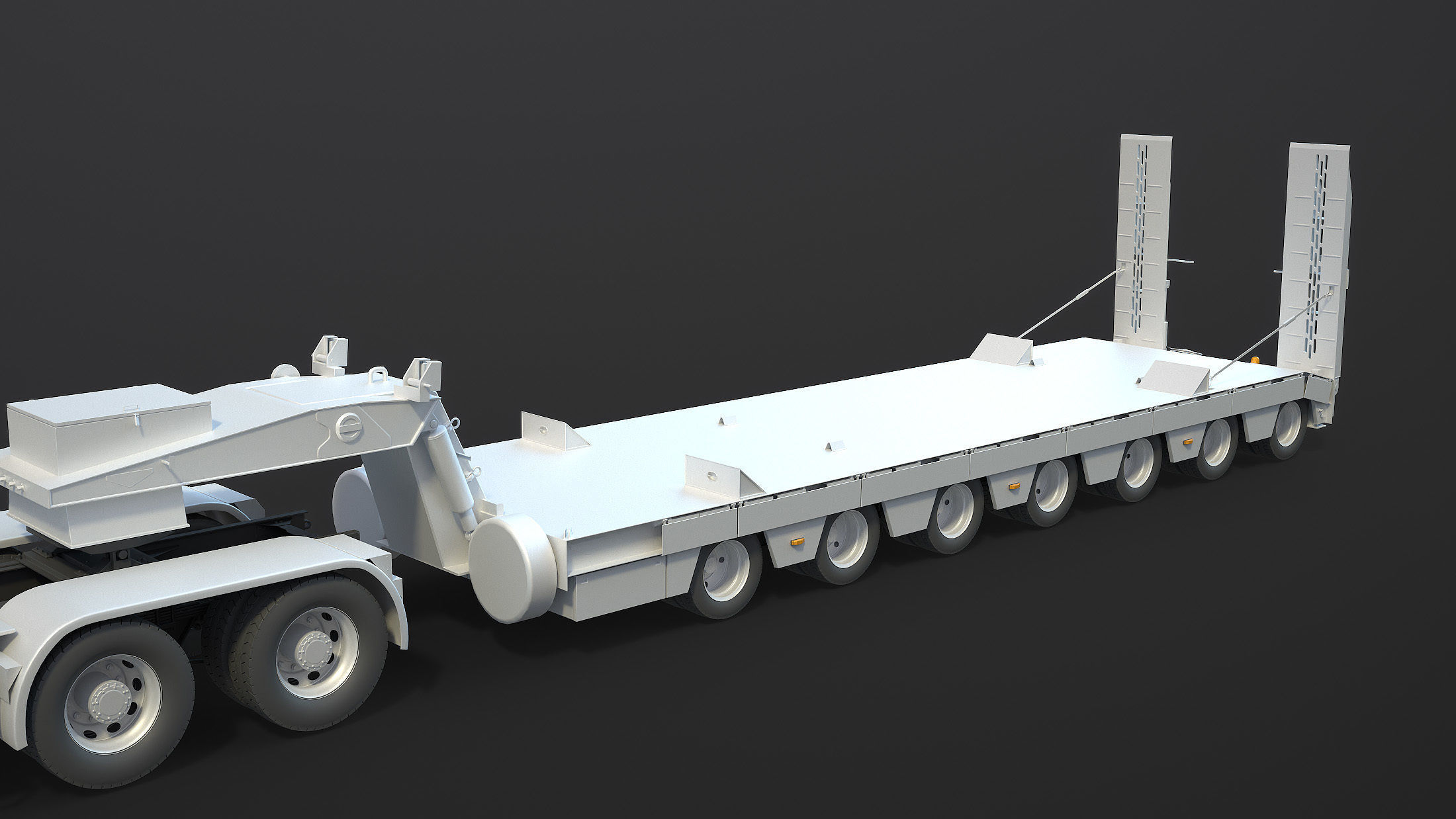 DAF Tropco Tank Transporter Mid-Poly 3D model_5