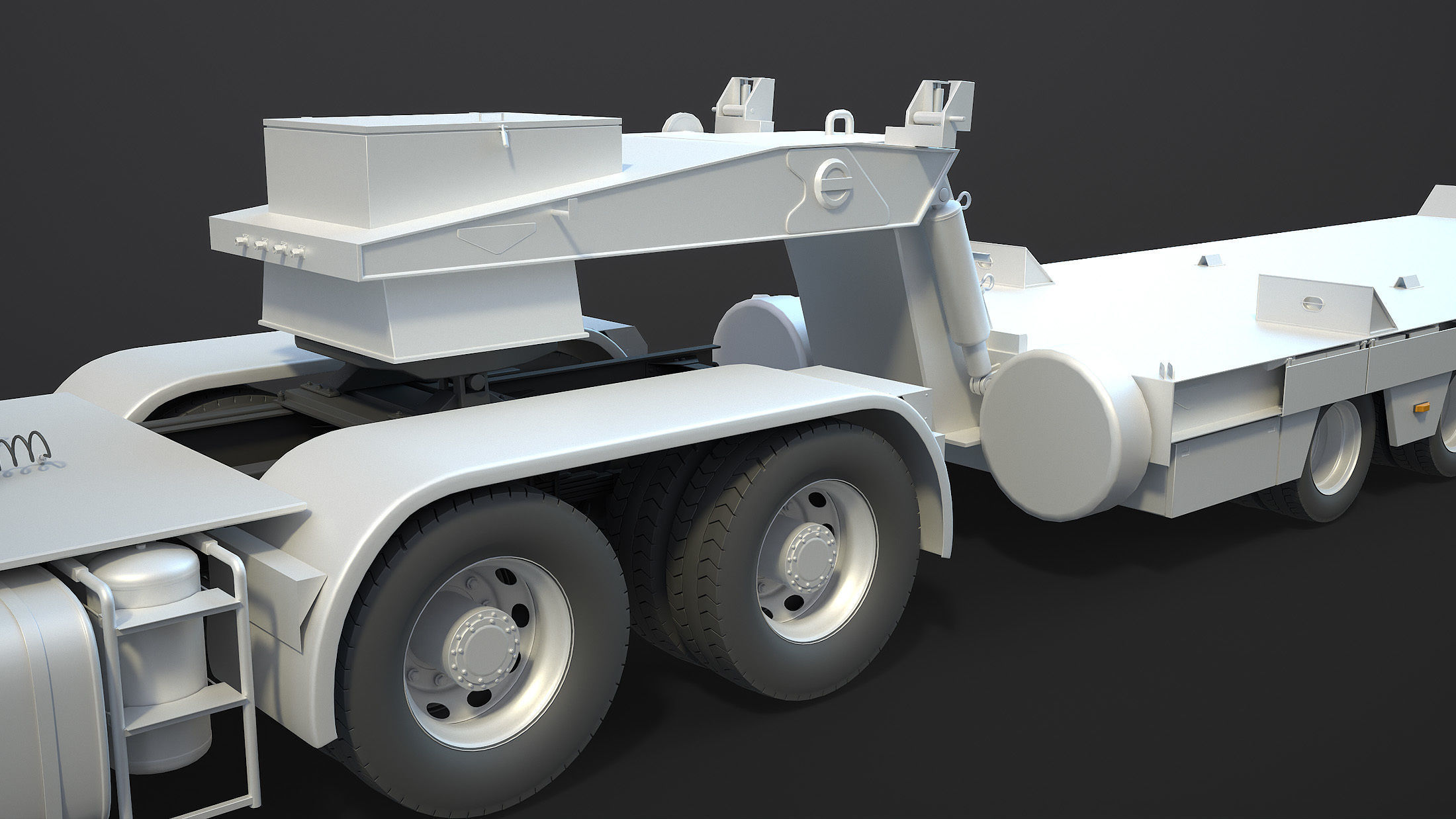 DAF Tropco Tank Transporter Mid-Poly 3D model_6