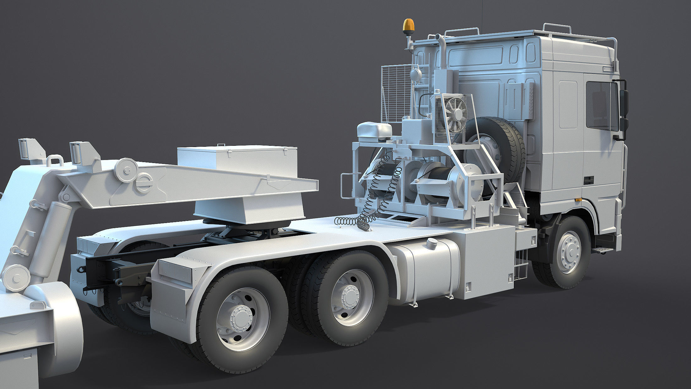 DAF Tropco Tank Transporter Mid-Poly 3D model_10
