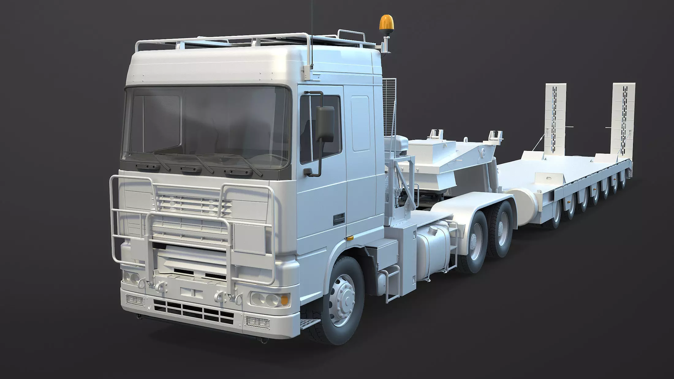 DAF Tropco Tank Transporter Mid-Poly 3D model_0