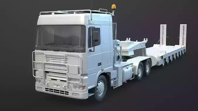 DAF Tropco Tank Transporter Mid-Poly 3D model