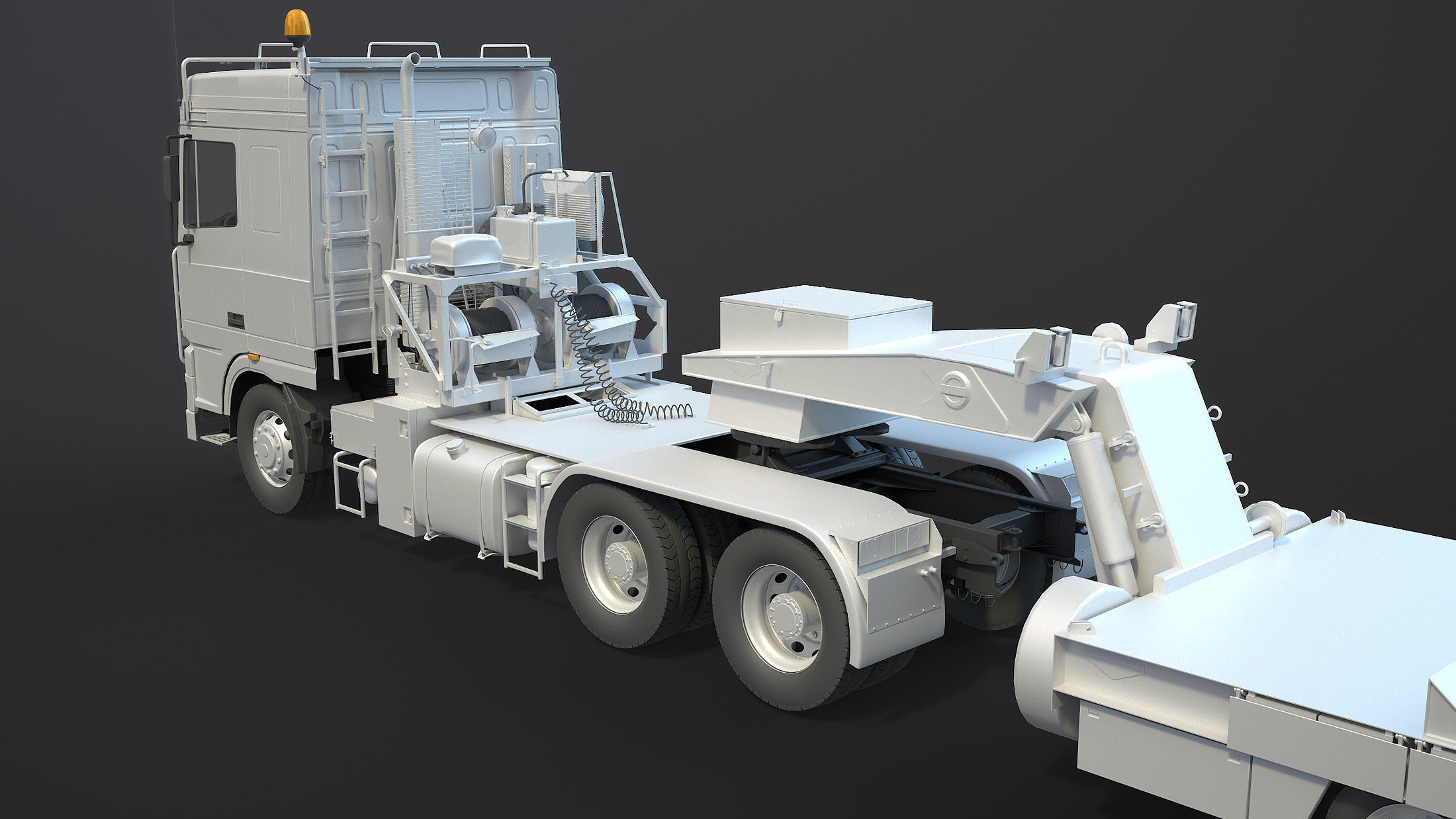 DAF Tropco Tank Transporter Mid-Poly 3D model_4