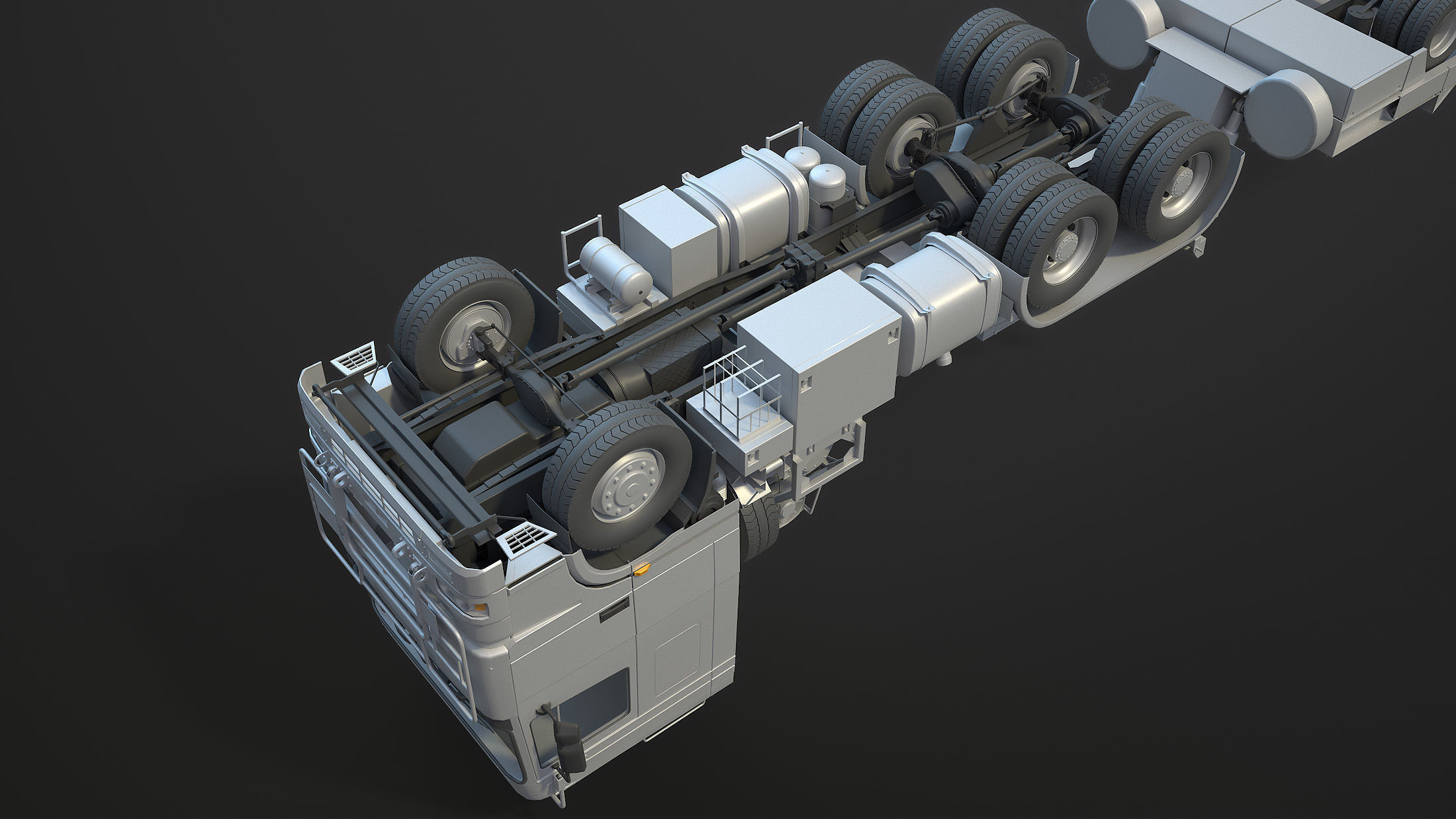 DAF Tropco Tank Transporter Mid-Poly 3D model_13