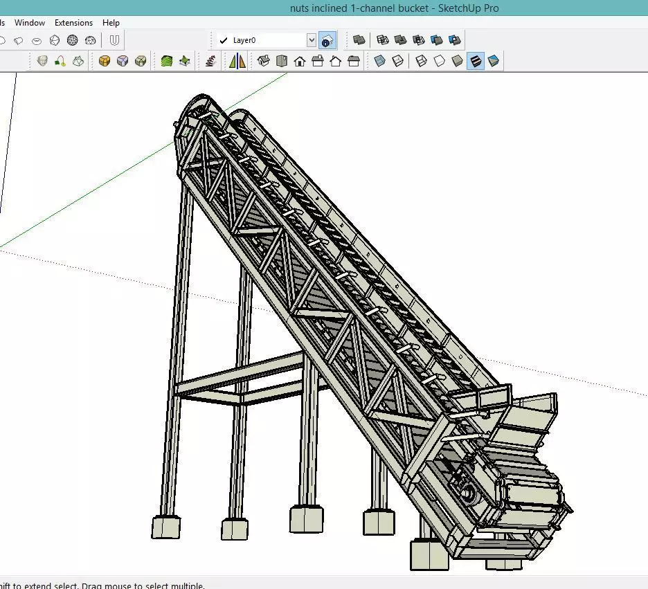 COCONUT INCLINED CONVEYOR 3D model_0