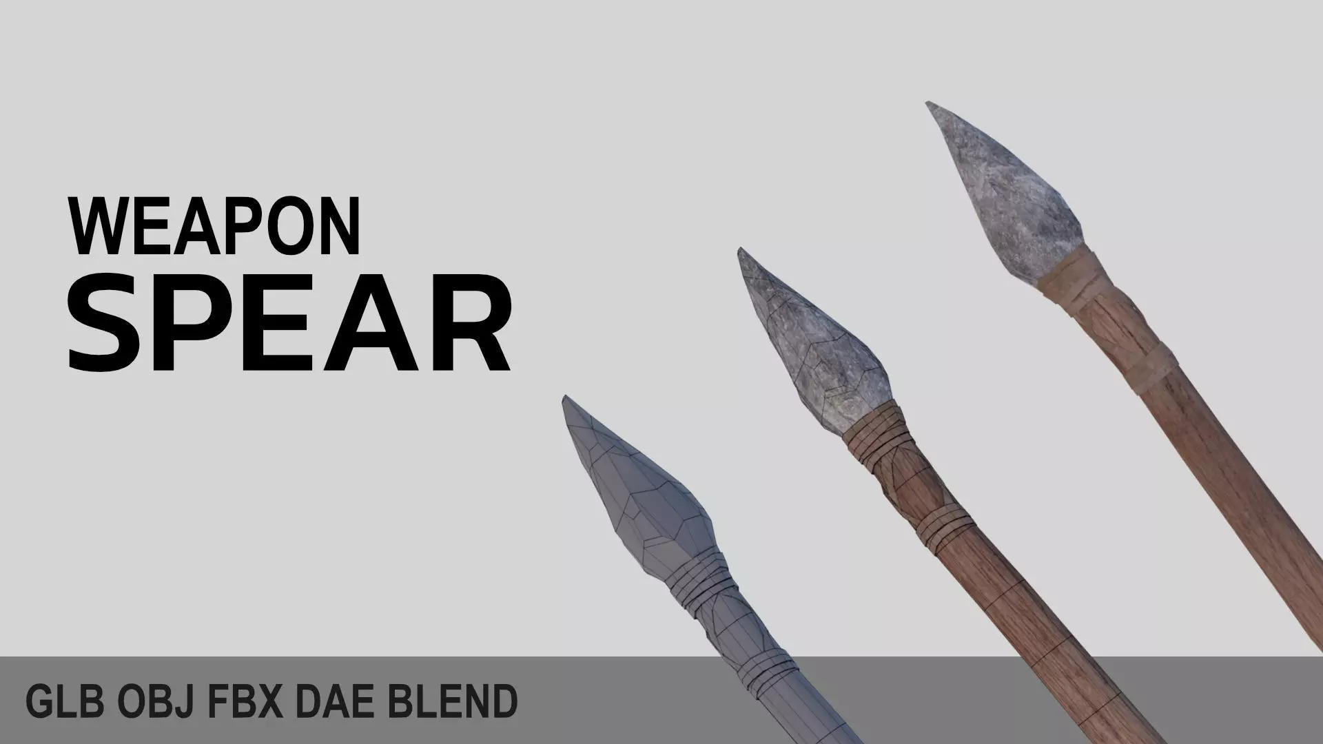 spear three axes Free 3D model
