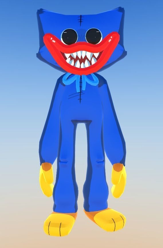 Huggy Wuggy - Poppy Playtime Game Ready Free low-poly 3D model_4