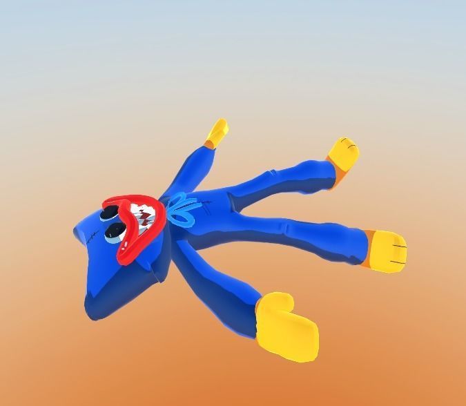 Huggy Wuggy - Poppy Playtime Game Ready Free low-poly 3D model_7